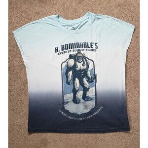 Disney Parks Animal Kingdom Yeti Everest Summit Tours T-shirt Blue Size Large